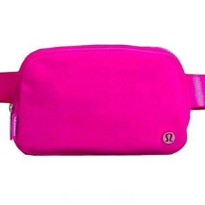 LULULEMON Everywhere Belt Bag NEW Sonic Pink Neon White Logo Ships Immediately!